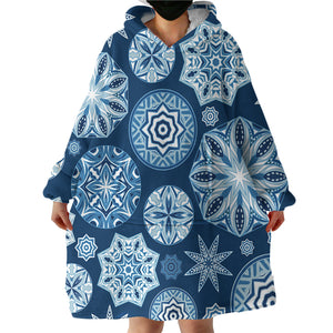 Snowflake Patterns SWLF1846 Hoodie Wearable Blanket