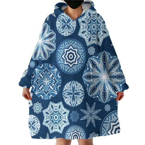 Image of Snowflake Patterns SWLF1846 Hoodie Wearable Blanket