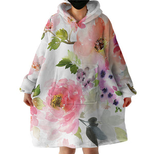 Flowers SWLF2410 Hoodie Wearable Blanket