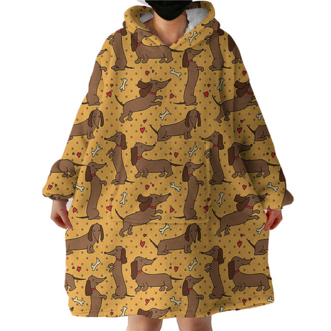 Image of Dachshunds SWLF2526 Hoodie Wearable Blanket