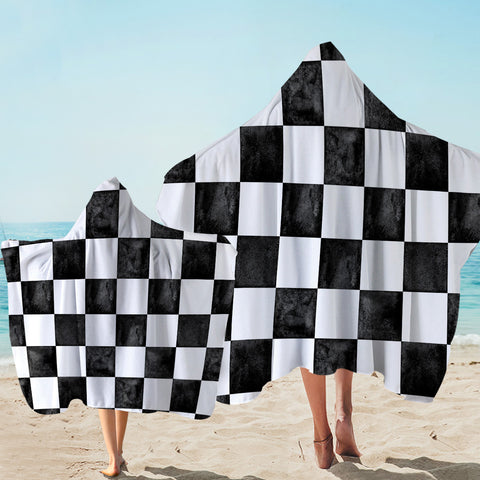Image of Checkerboard Hooded Towel
