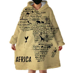 Africa SWLF1760 Hoodie Wearable Blanket