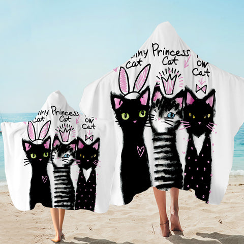 Image of Cat Sisters Hooded Towel