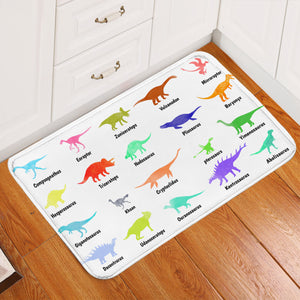 Dinosaur Almanac White Door Mat