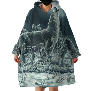 Winter Wolves SWLF0302 Hoodie Wearable Blanket