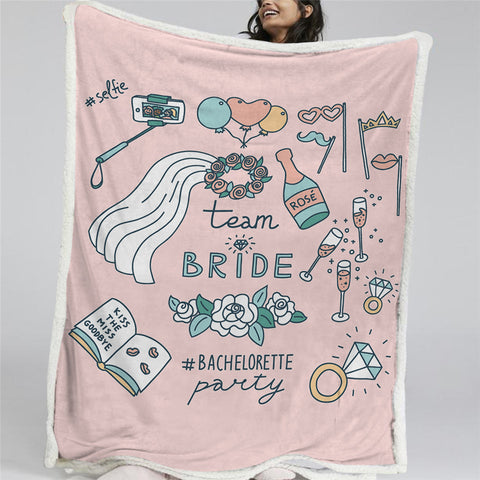 Image of Wedding Icons Sherpa Fleece Blanket