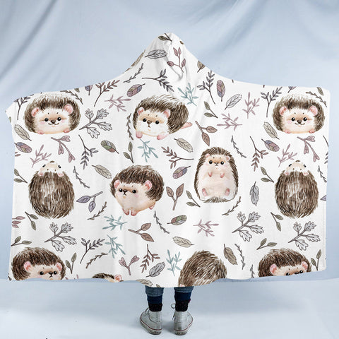 Image of Baby Hedgehogs SW1115 Hooded Blanket