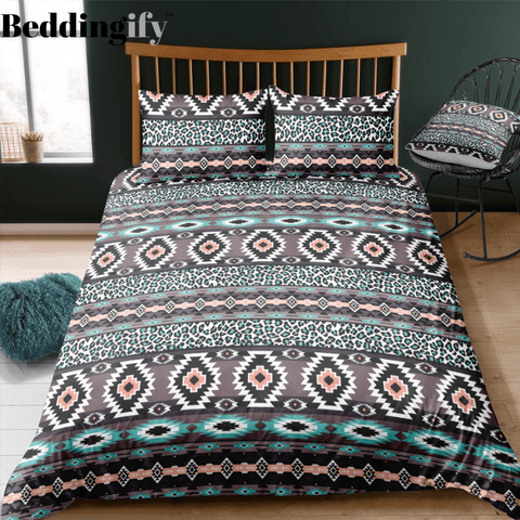 Image of Indian inspired - Indian Aztec Pattern Bedding Set - Beddingify