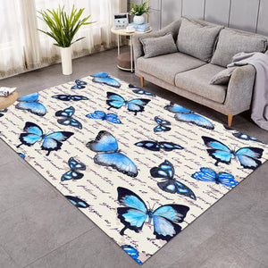 Blue Monarchs Letter SW0989 Rug