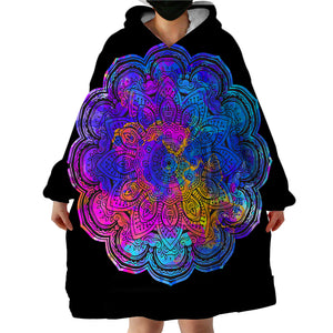 Colored Mandala SWLF1540 Hoodie Wearable Blanket