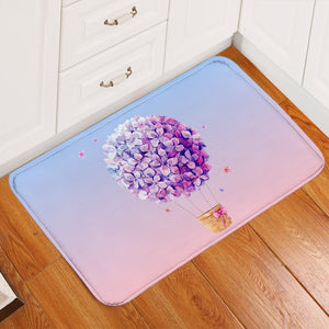 Purples Flowers Balloon Door Mat