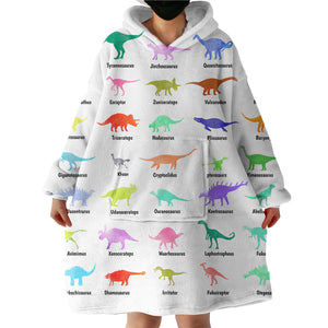 Dino Almanac SWLF1114 Hoodie Wearable Blanket