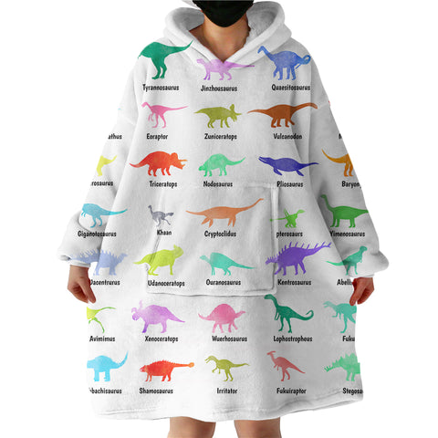 Image of Dino Almanac SWLF1114 Hoodie Wearable Blanket