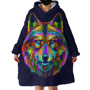 Wolf SWLF0472 Hoodie Wearable Blanket