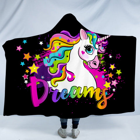 Image of Dreamy Unicorns SW1567 Hooded Blanket