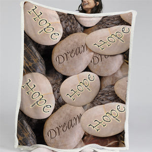 Stones Of Hope Sherpa Fleece Blanket