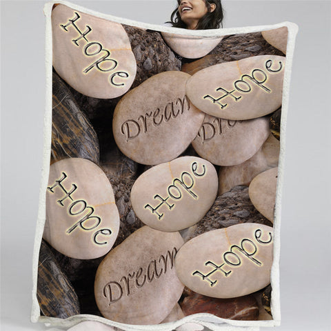 Image of Stones Of Hope Sherpa Fleece Blanket