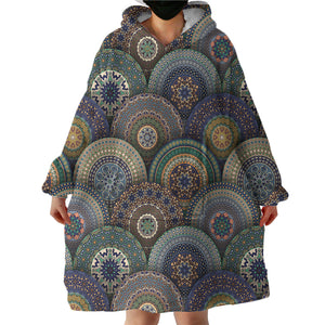 Stylized Fish Scales SWLF1903 Hoodie Wearable Blanket