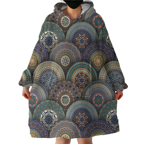 Image of Stylized Fish Scales SWLF1903 Hoodie Wearable Blanket