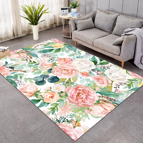 Image of Watercolored Rose Garden SW0459 Rug