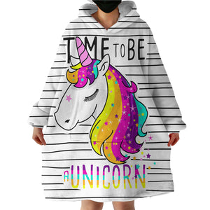 Unicorn Time SWLF0505 Hoodie Wearable Blanket