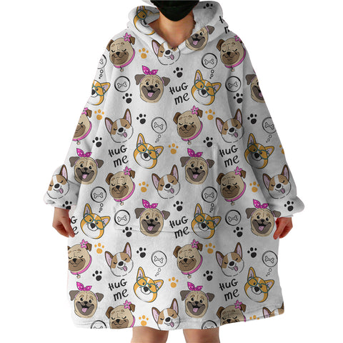 Image of Hug Me Puppies SWLF2433 Hoodie Wearable Blanket