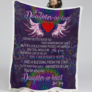 To My Daughter In Laws A Blessing From The Start Fleece Blanket SWMT9763