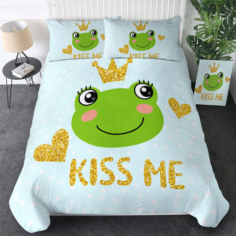 Image of Kiss Me Frog Bedding Set - Beddingify