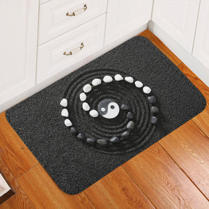 Yin Yang Pebbles Door Mat