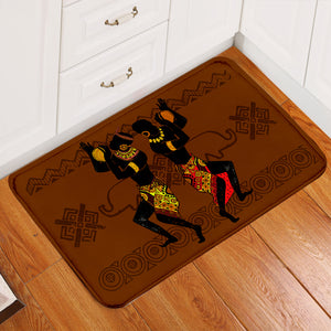 Traditional African Dance Door Mat