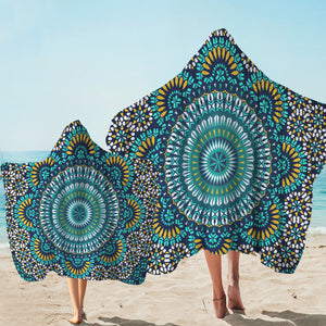 Kaleidoscope Aqua SWLS1532 Hooded Towel