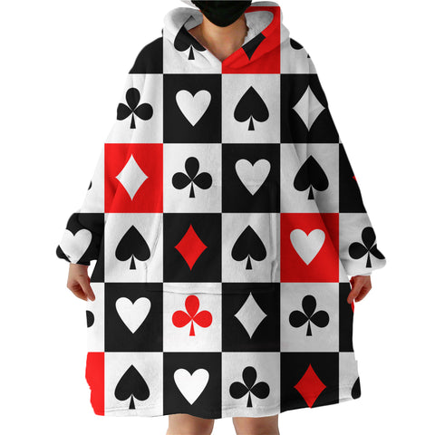 Image of Card Suits SWLF1381 Hoodie Wearable Blanket