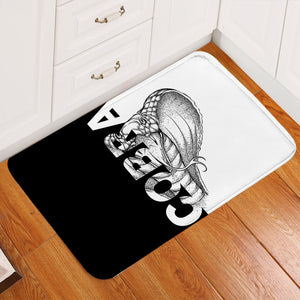 Black & White Cobra Door Mat