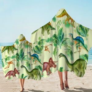 Dino Jungle Hooded Towel