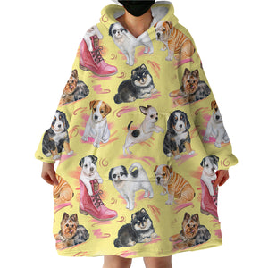 Puppies SWLF1497 Hoodie Wearable Blanket