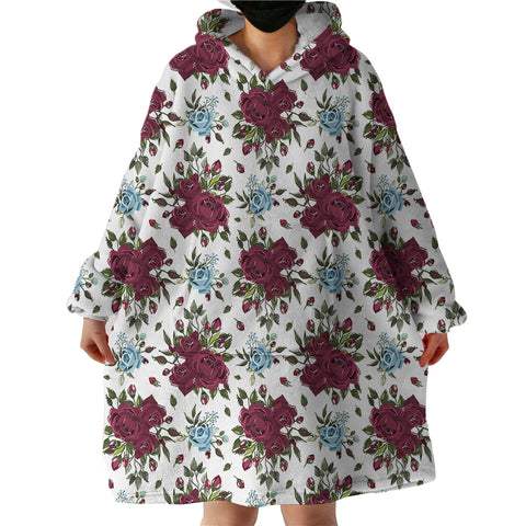 Image of Dark Roses SWLF2429 Hoodie Wearable Blanket