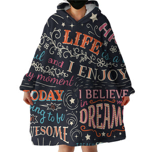 Life Quote SWLF2802 Hoodie Wearable Blanket