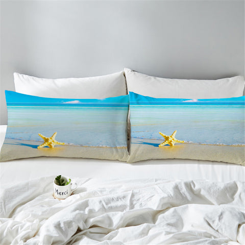 Image of Starfish By The Beach Pillowcase