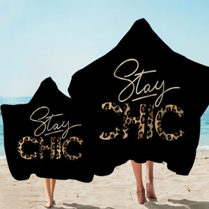 Stay Chic Black Hooded Towel