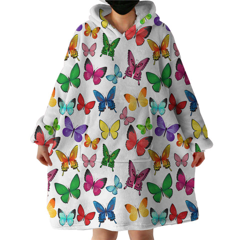 Image of Butterflies SWLF2465 Hoodie Wearable Blanket