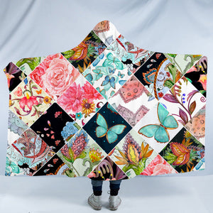 Butterfly Tiles SW1177 Hooded Blanket