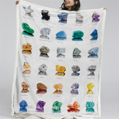 Image of Diamond  Pattern Sherpa Fleece Blanket - Beddingify