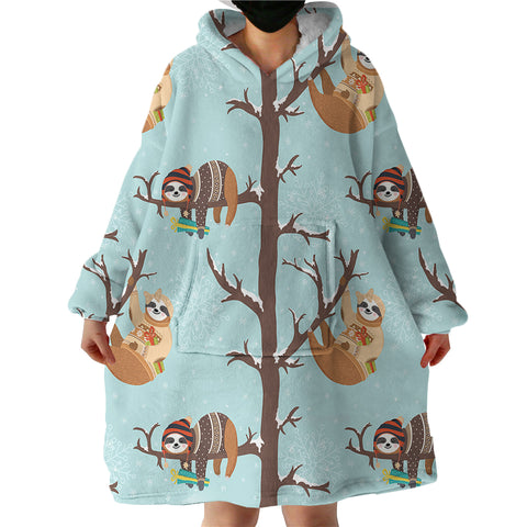 Image of Lazy Sloth SWLF1004 Hoodie Wearable Blanket