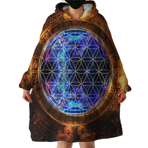 Image of Colored Window SWLF2075 Hoodie Wearable Blanket