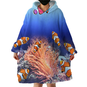 Clown Fish SWLF0747 Hoodie Wearable Blanket