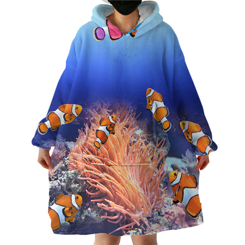 Image of Clown Fish SWLF0747 Hoodie Wearable Blanket