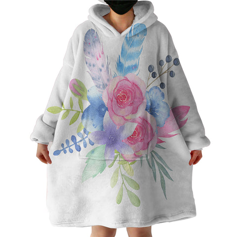 Image of Flower Bouquet SWLF2412 Hoodie Wearable Blanket