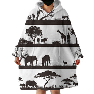Africa Scenery SWLF0014 Hoodie Wearable Blanket
