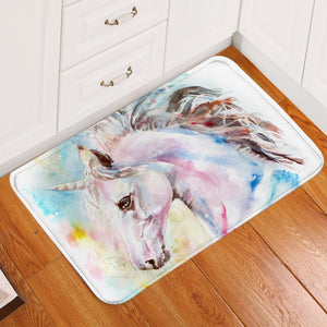 Sage Unicorn White Door Mat