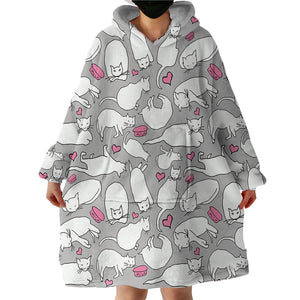 Cat's Thing SWLF0076 Hoodie Wearable Blanket